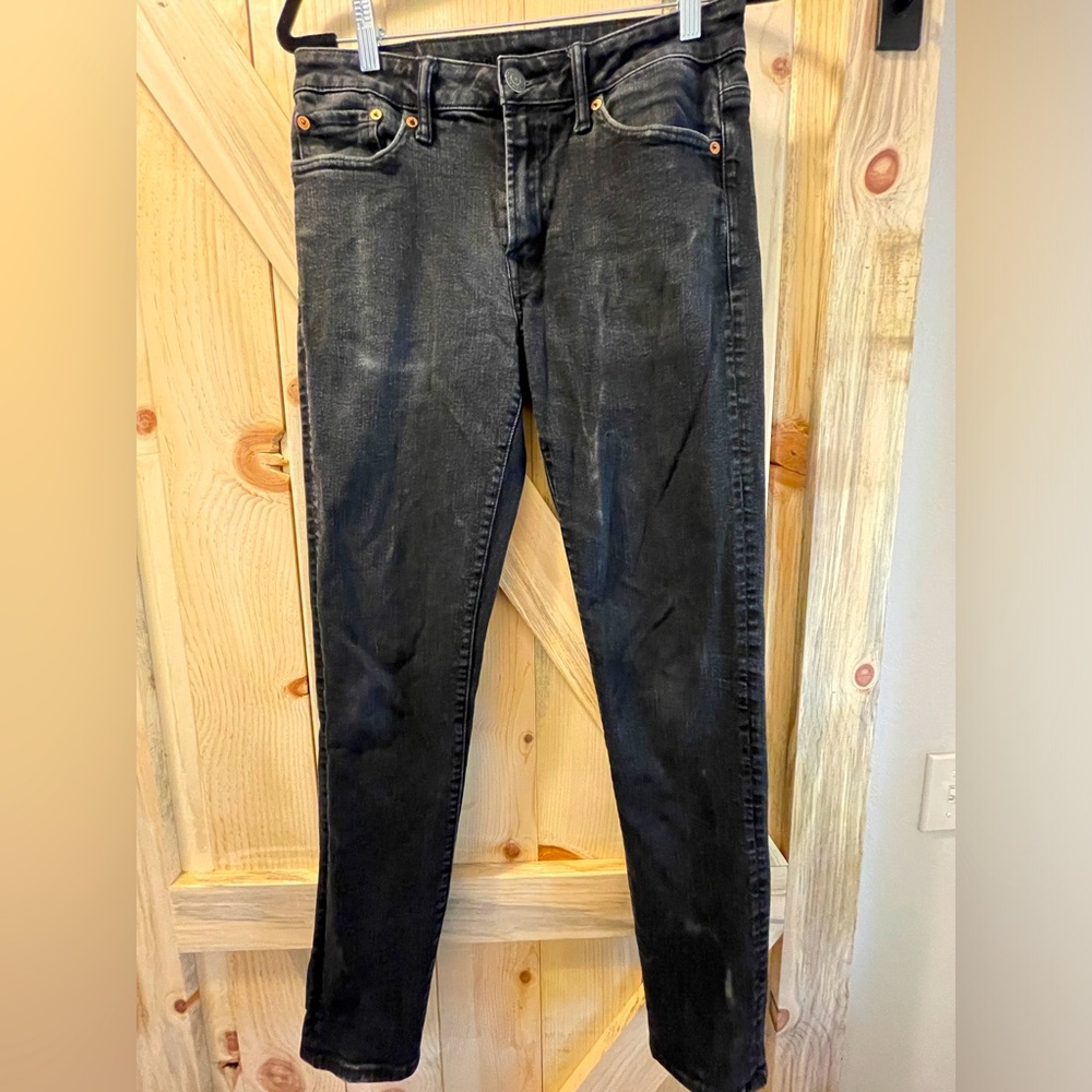 Men’s faded slim black jeans